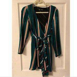 Zara Dresses - Zara Romper | Green & Striped | Sz M Zara Dresses - Zara Romper | Green & Striped | Sz M